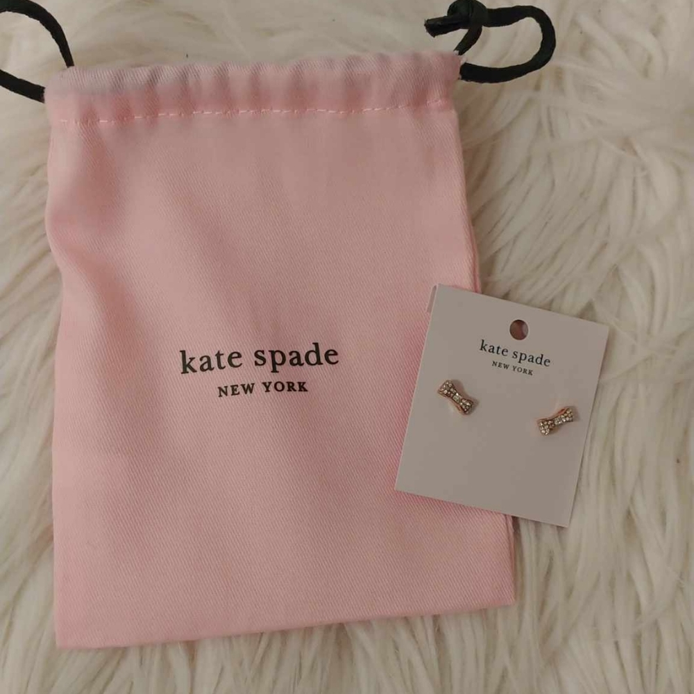 💖FIRM! NWT KATE SPADE READY SET BOW EARRINGS WITH DUST BAG